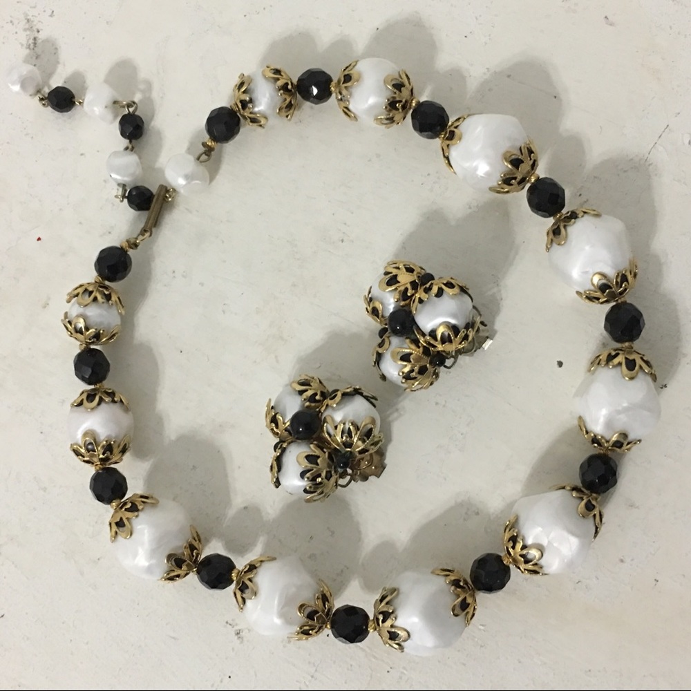 Vintage Unsigned Esque Demi-Parure Set - Picture 1 of 8